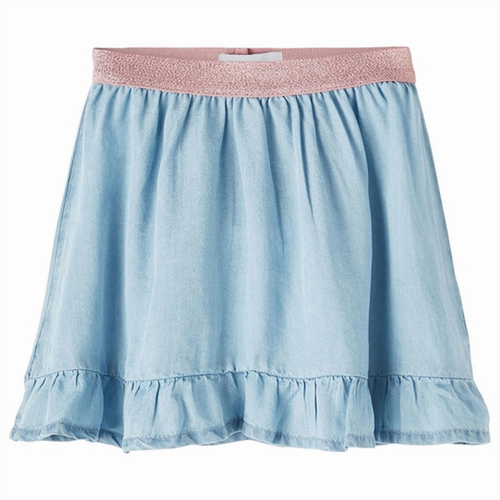 Name it Light Blue Denim Mia Wide Denim Skirt Slip Resistant Waist