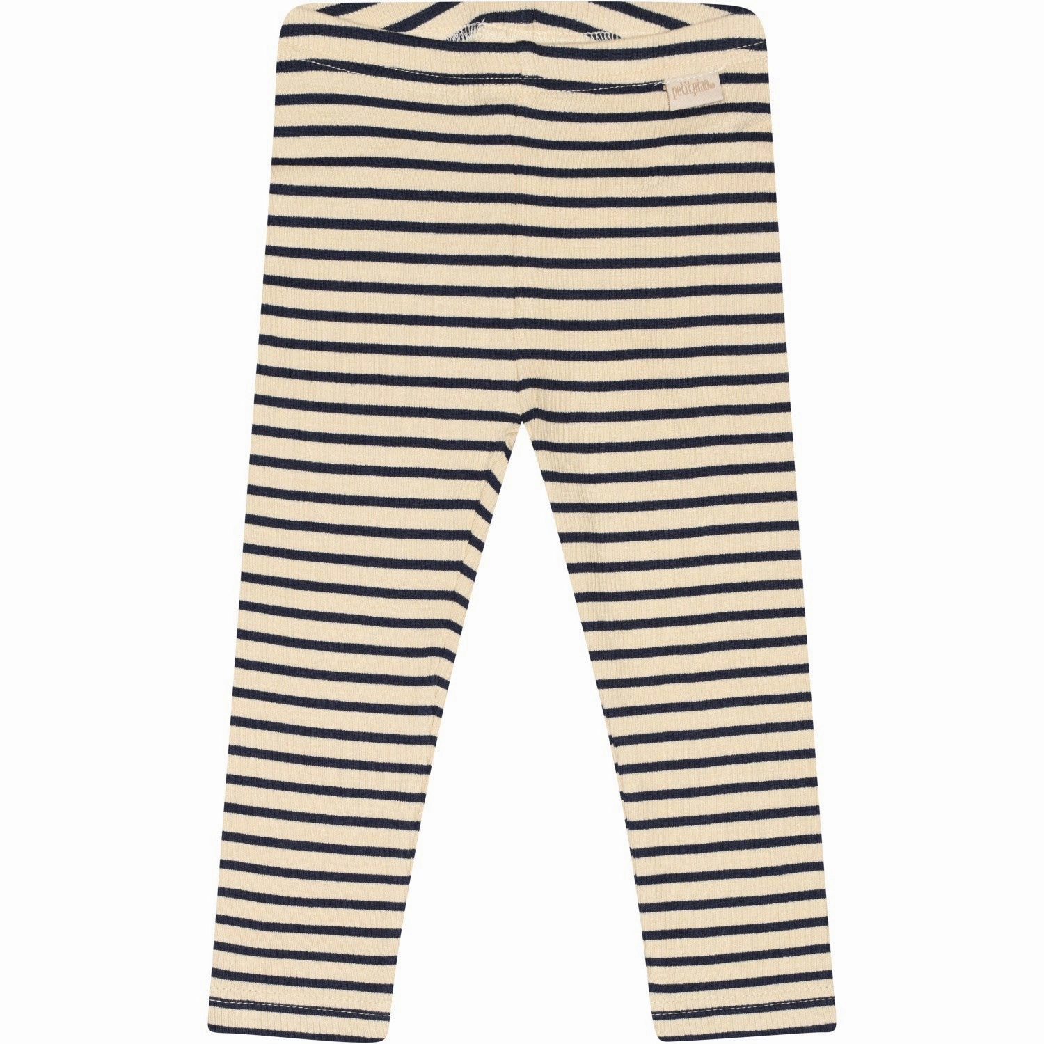 Petit Piao Indigo Plum/Dark Off White Leggings Modal Striped Stretch Wear Fitness Training Eco Friendly