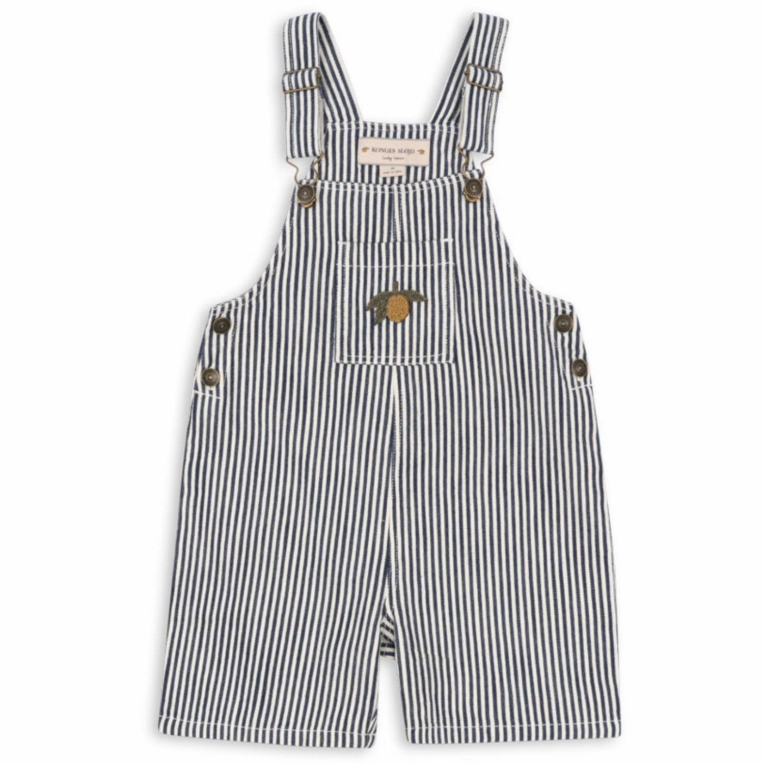Konges Sl?jd Naval Stripe Fender Overalls Gots Comfy Wardrobe Odor Resistant Treatment
