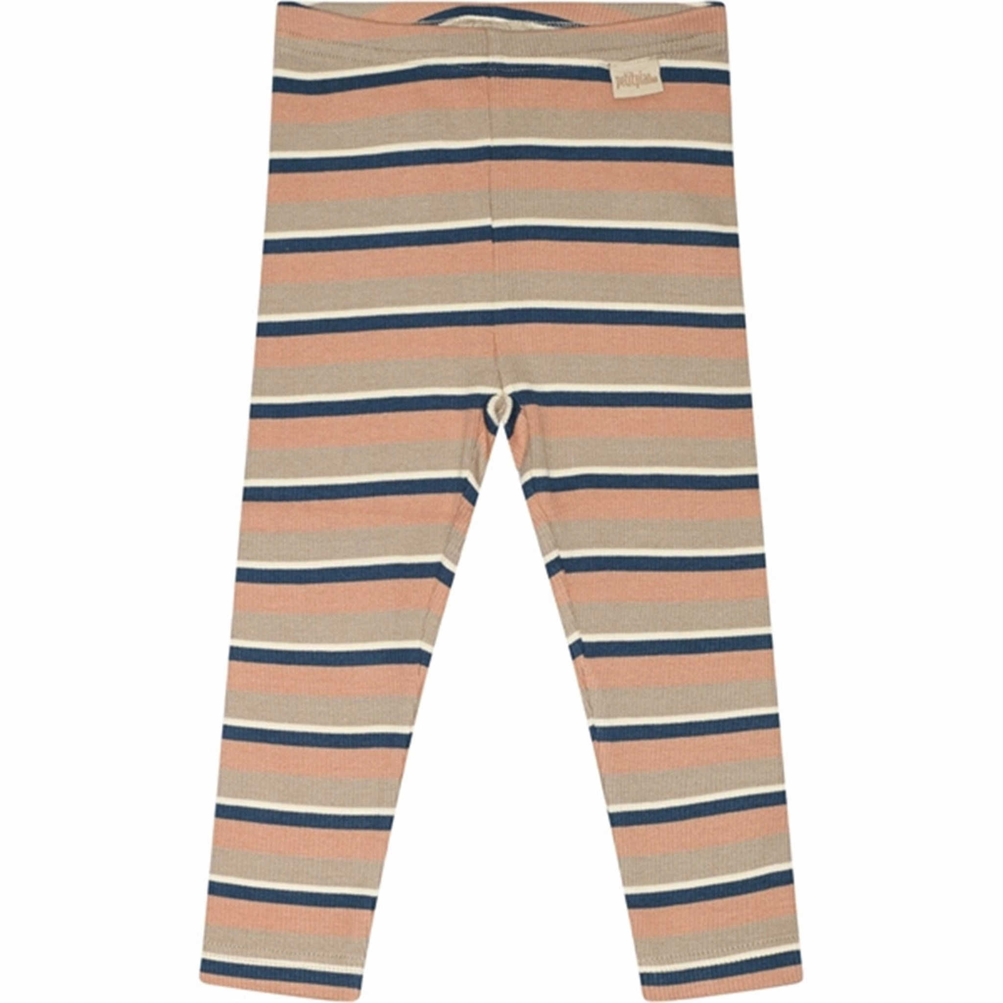 Daily Routine Luxury Choice Everyday Look Petit Piao? Caf?? Rose/Soft Sand/Denim Blue Leggings Modal Multi Striped
