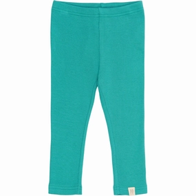 Breathable Weave Elastic waist Petit Piao Turquiose Leggings Modal