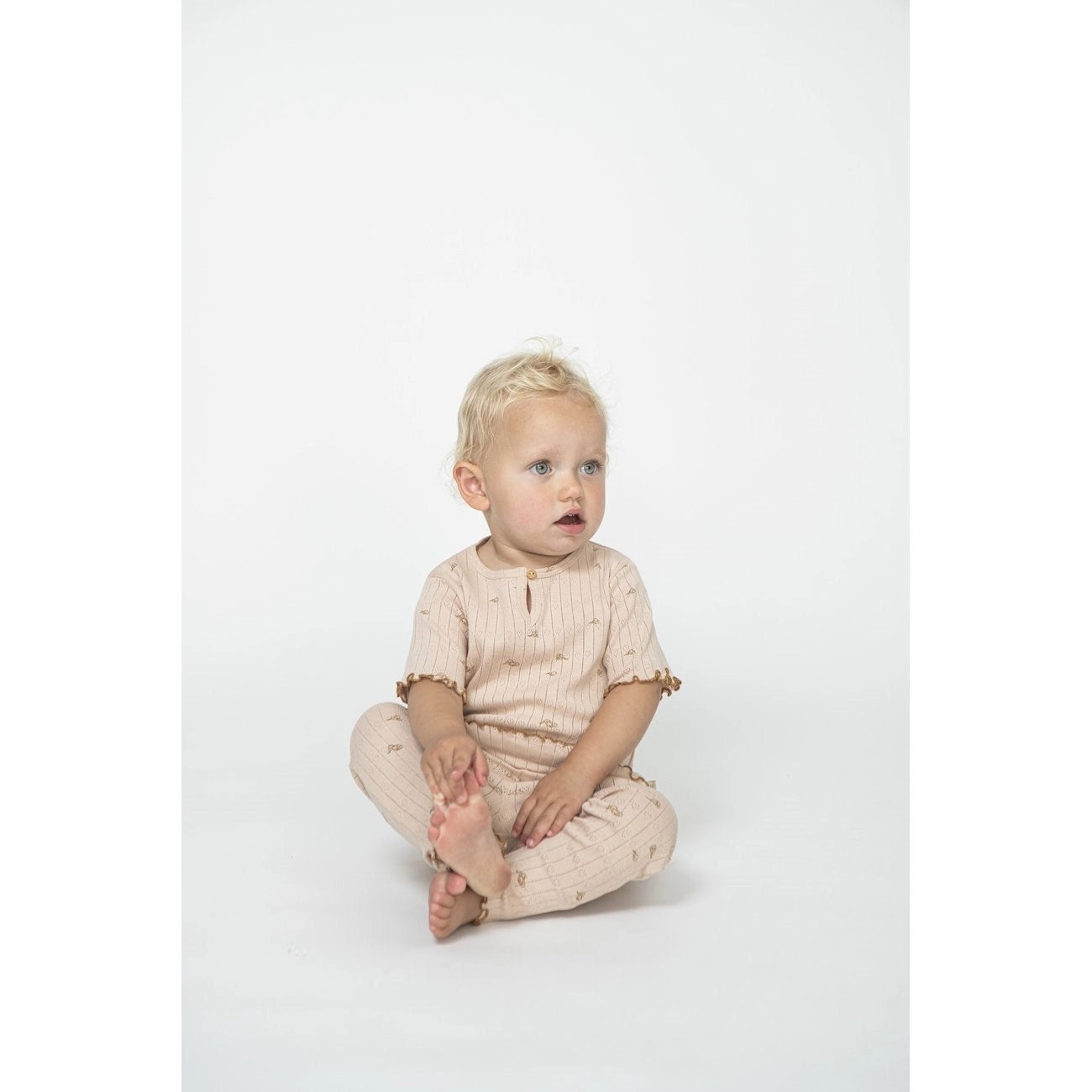 Sofie Schnoor Light Rose Leggings Reflective Logo Detail Easy Wear