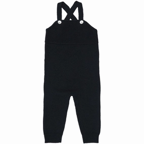 On The Go High Waist Stretch FUB Baby Overalls Dark Navy