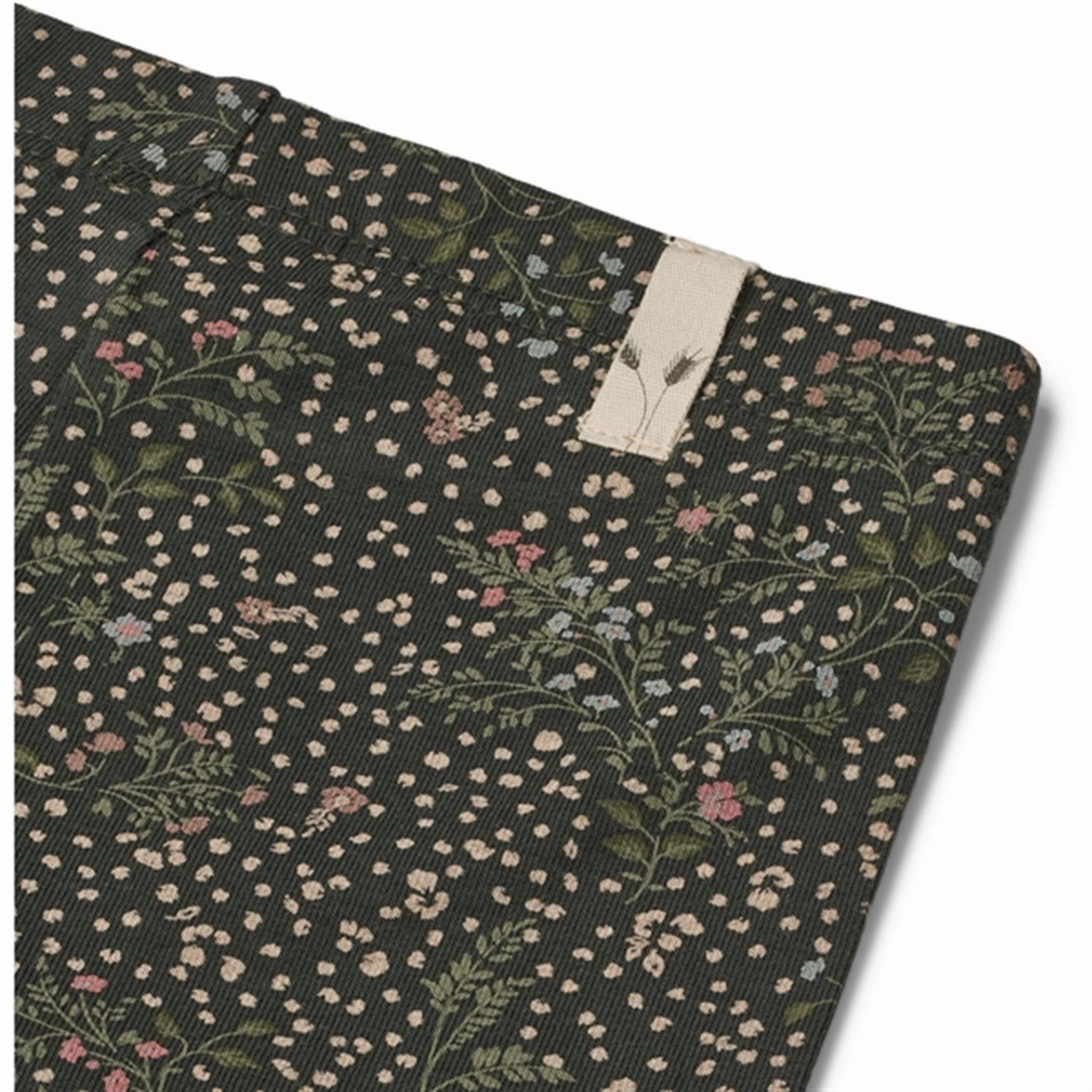 Casual Wearer Seamless Design Wheat Black Coal Small Flowers Jersey Leggings Jules