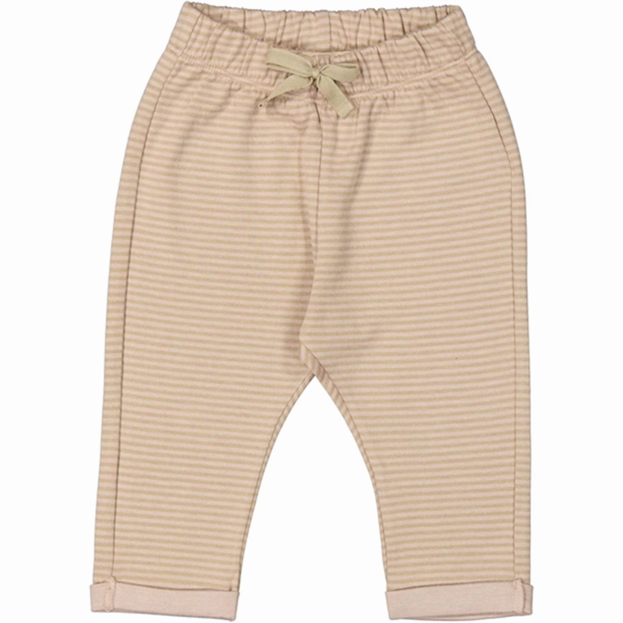 FourWayStretch Sporty Design MarMar Cream Taupe Stripe Pitti Sweatpants