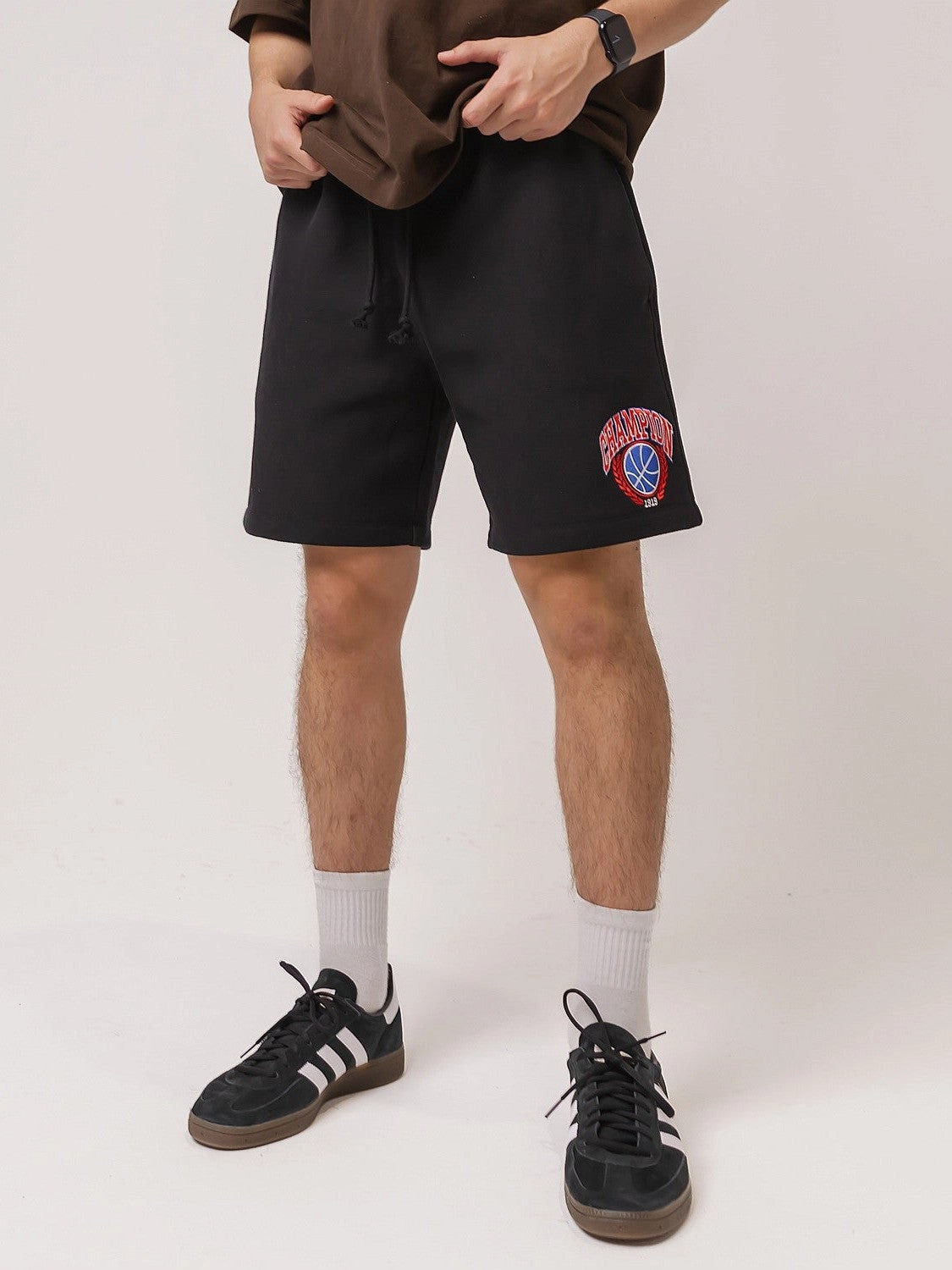 Easy Wear Non Cling Material Reverse Weave Field Basketball Shorts