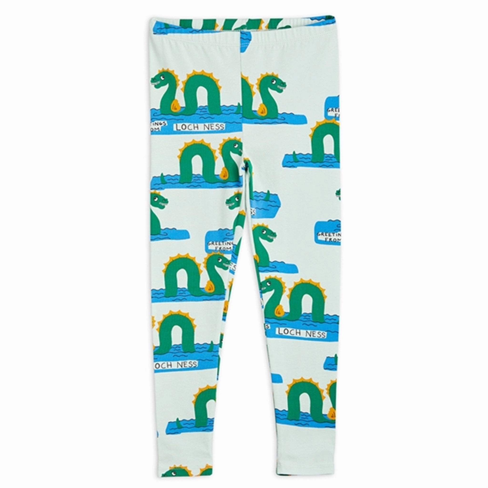 Mini Rodini Green Loch Ness Aop Leggings Eco Friendly Luxury Choice