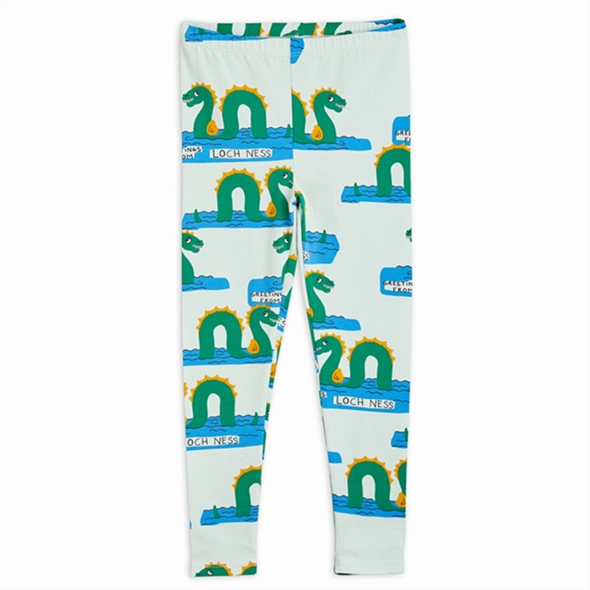 Flexible Movement Mini Rodini Green Loch Ness Aop Leggings