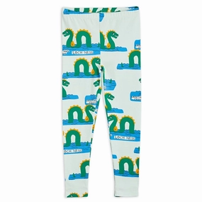 Mini Rodini Green Loch Ness Aop Leggings Eco Friendly Luxury Choice