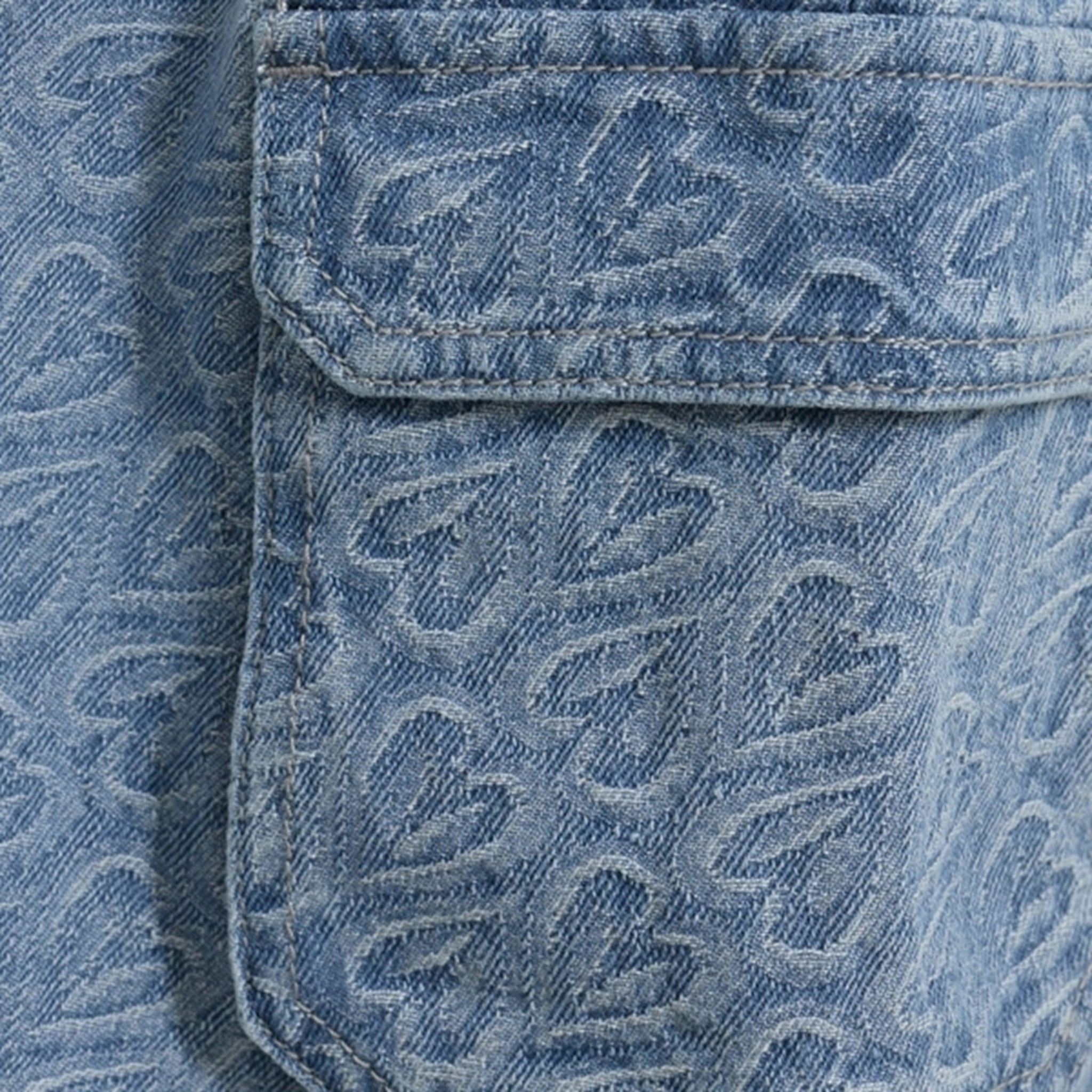 Sofie Schnoor Denim Blue Skirt Coordinated Set Split hem