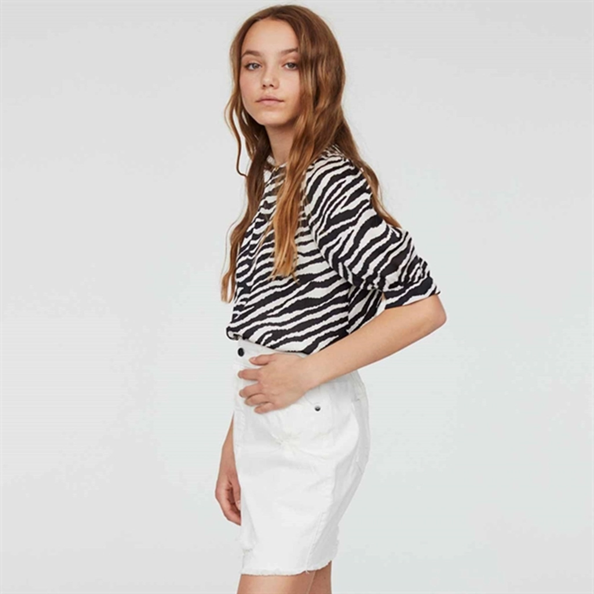 Sofie Schnoor Off White Skirt Signature Detail Tear Resistant Material