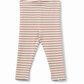 Sofie Schnoor Off White Striped Leggings Athletic Shape