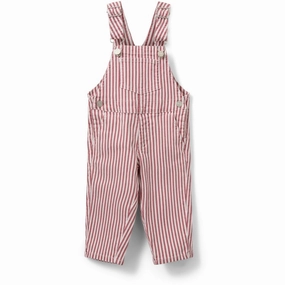 No Gap Waist Flattering Comfort Sofie Schnoor Red Striped Overalls