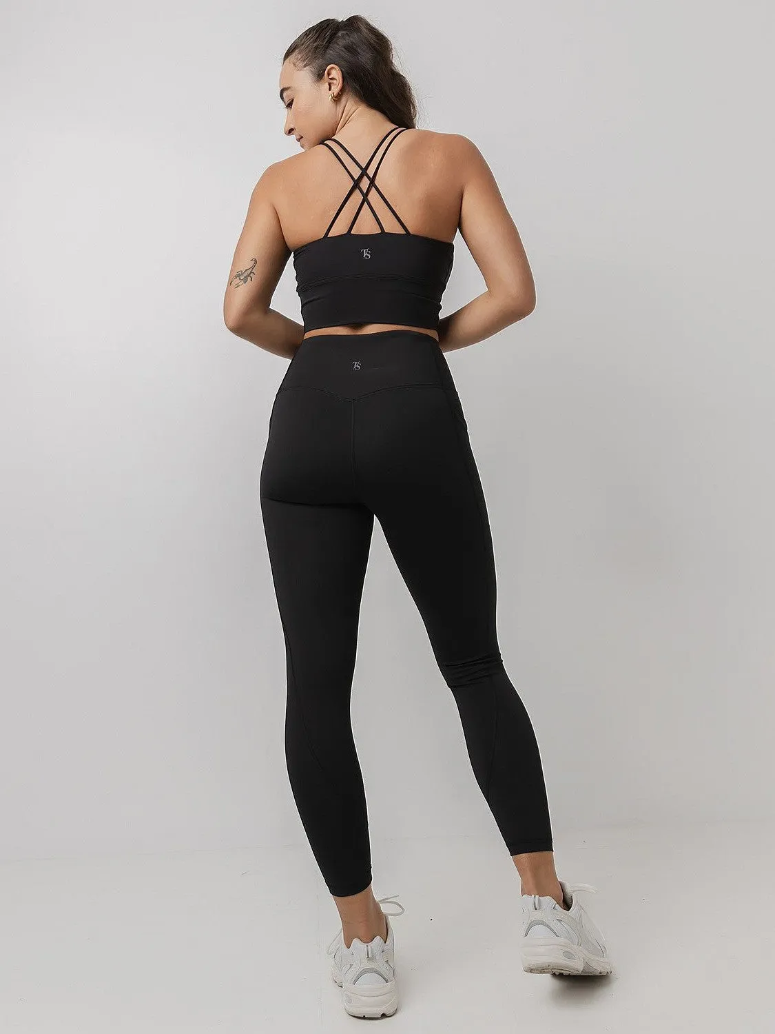 Energy 7/8 Tight In Black For Teens School Sports Chafe Resistant Design