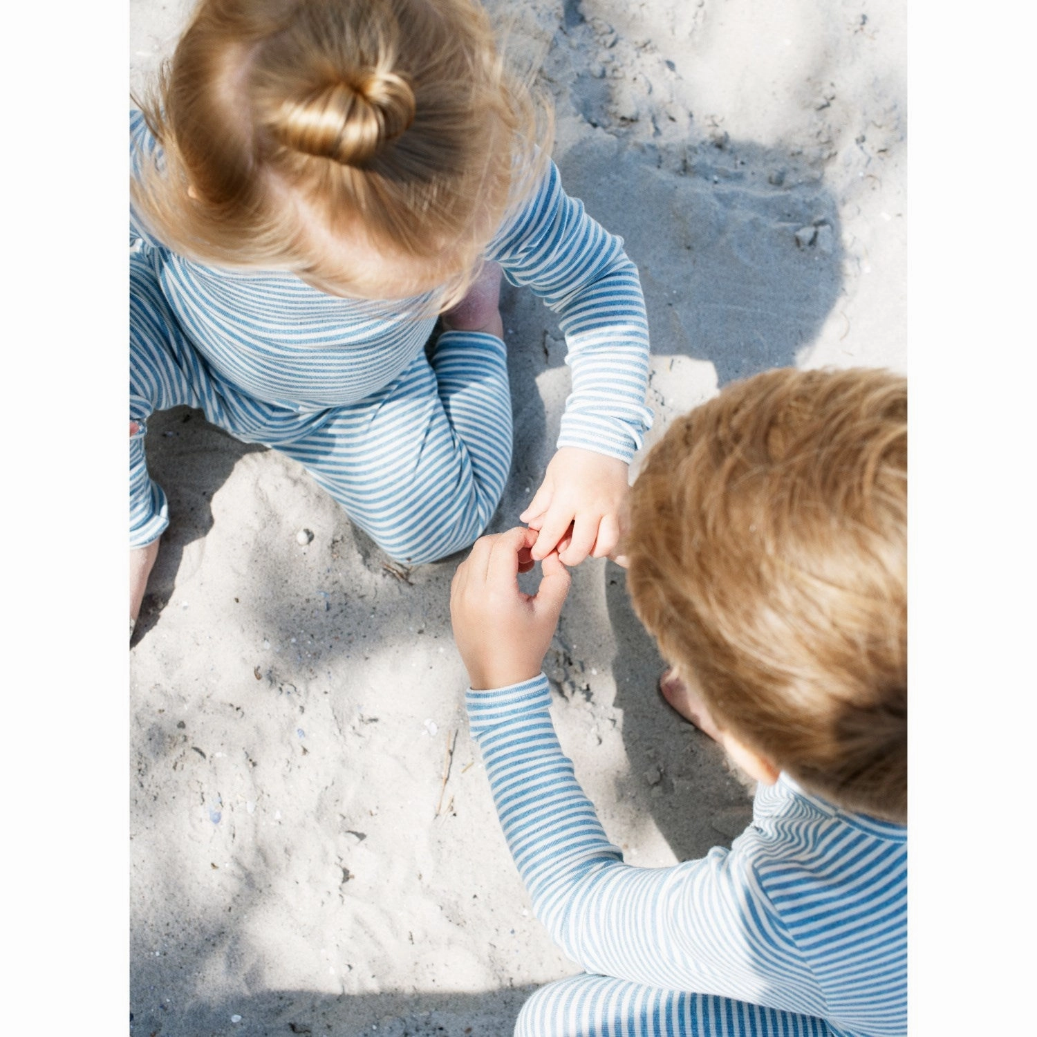 Serendipity Azur/Ecru Baby Leggings Stripe Snug feel