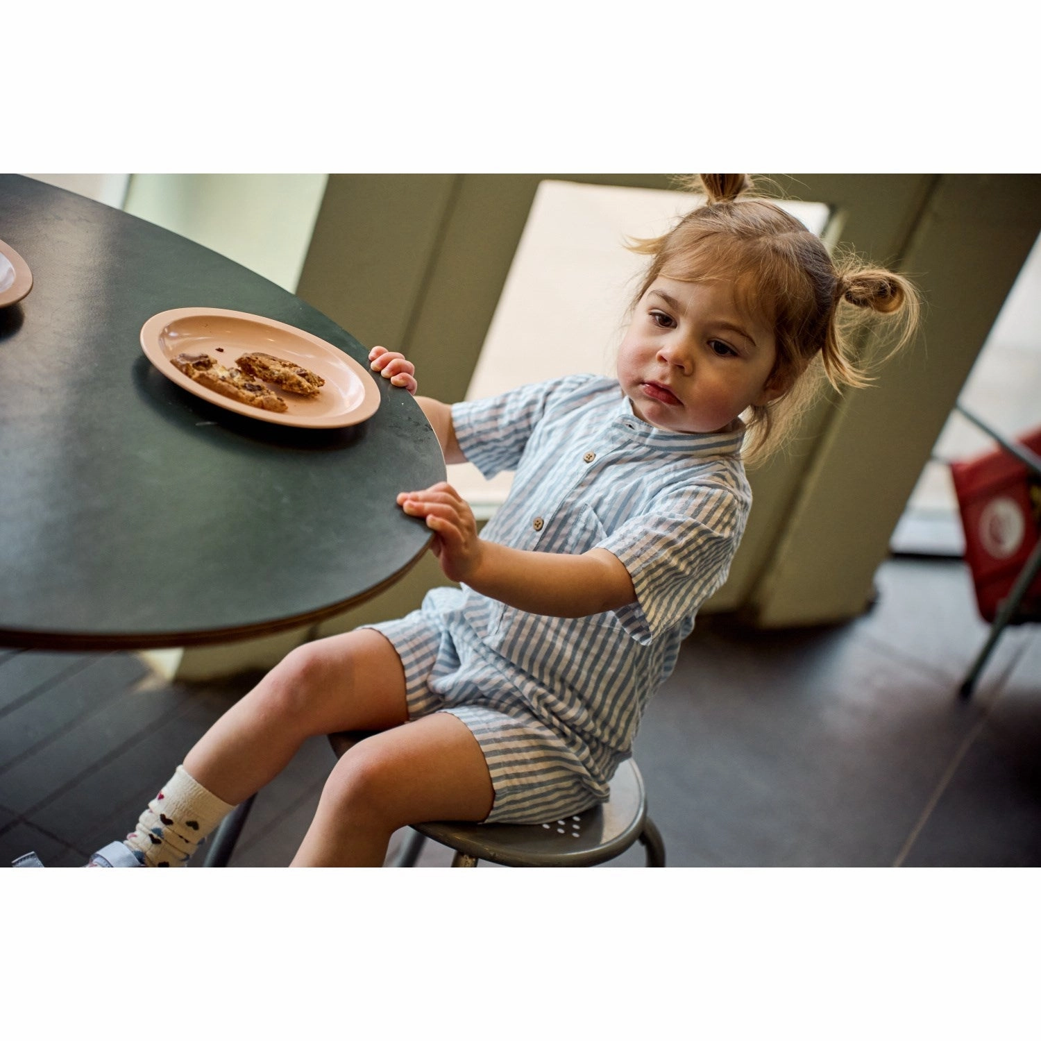 Eco Cozy THE NEW Siblings X Luksusbaby Blue Fog Striped Ojo Jumpsuit