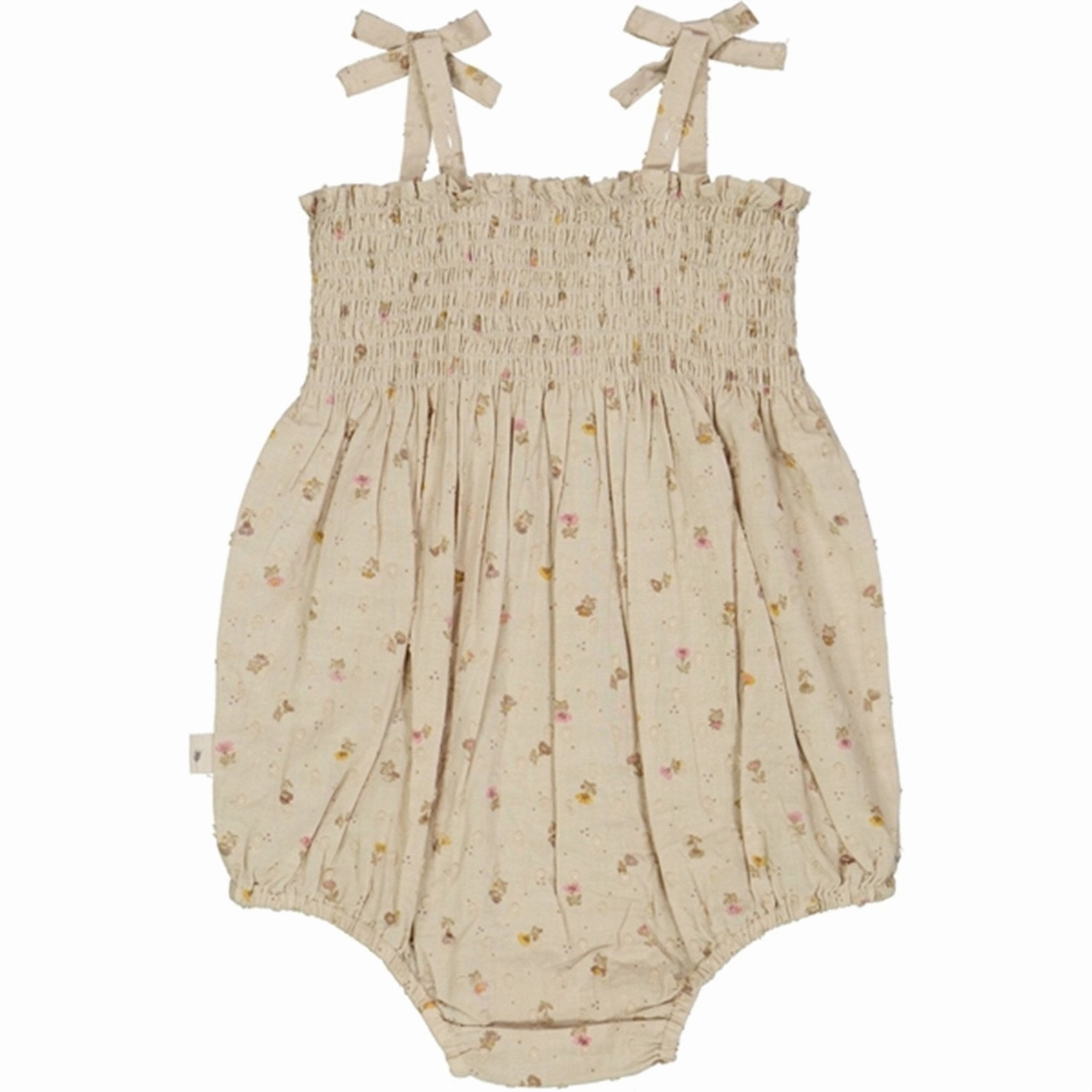 Wheat Fossil Flowers Dot Lucie Romper Breathable New