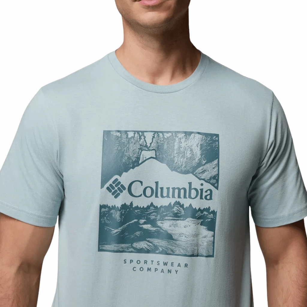 Columbia Seasonal Logo T-Shirt Men Soft Fit Wear petite size