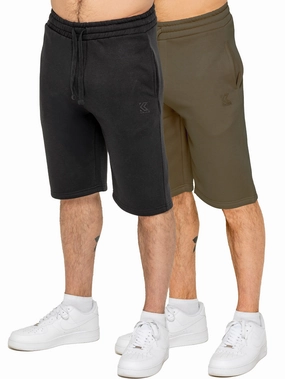 Quick Fit wrinkle - resistant Kruze | Mens 2 Pack Fleece Shorts
