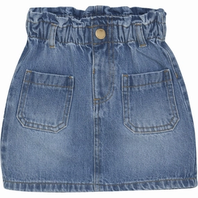 En Fant Light Denim Blue Skirt Denim Outdoor Outfit Daily Essential
