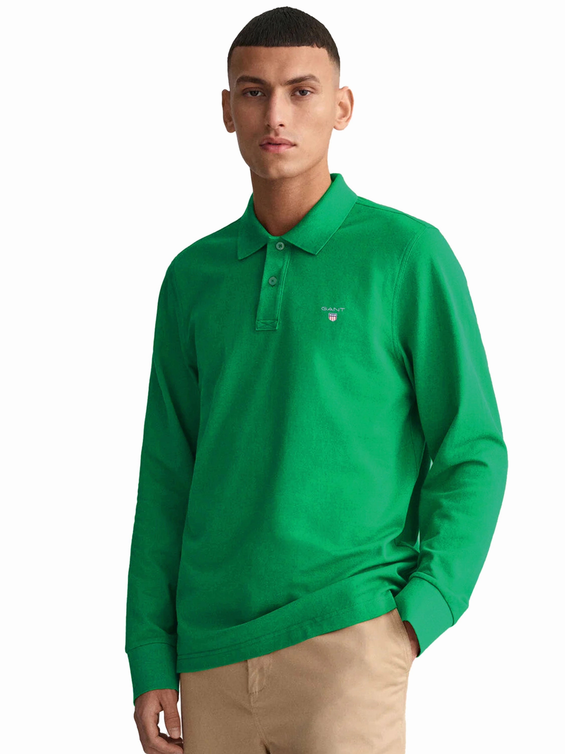 Tailored Cut Conference Appropriate Gant | Mens Long Sleeve Polo Shirt