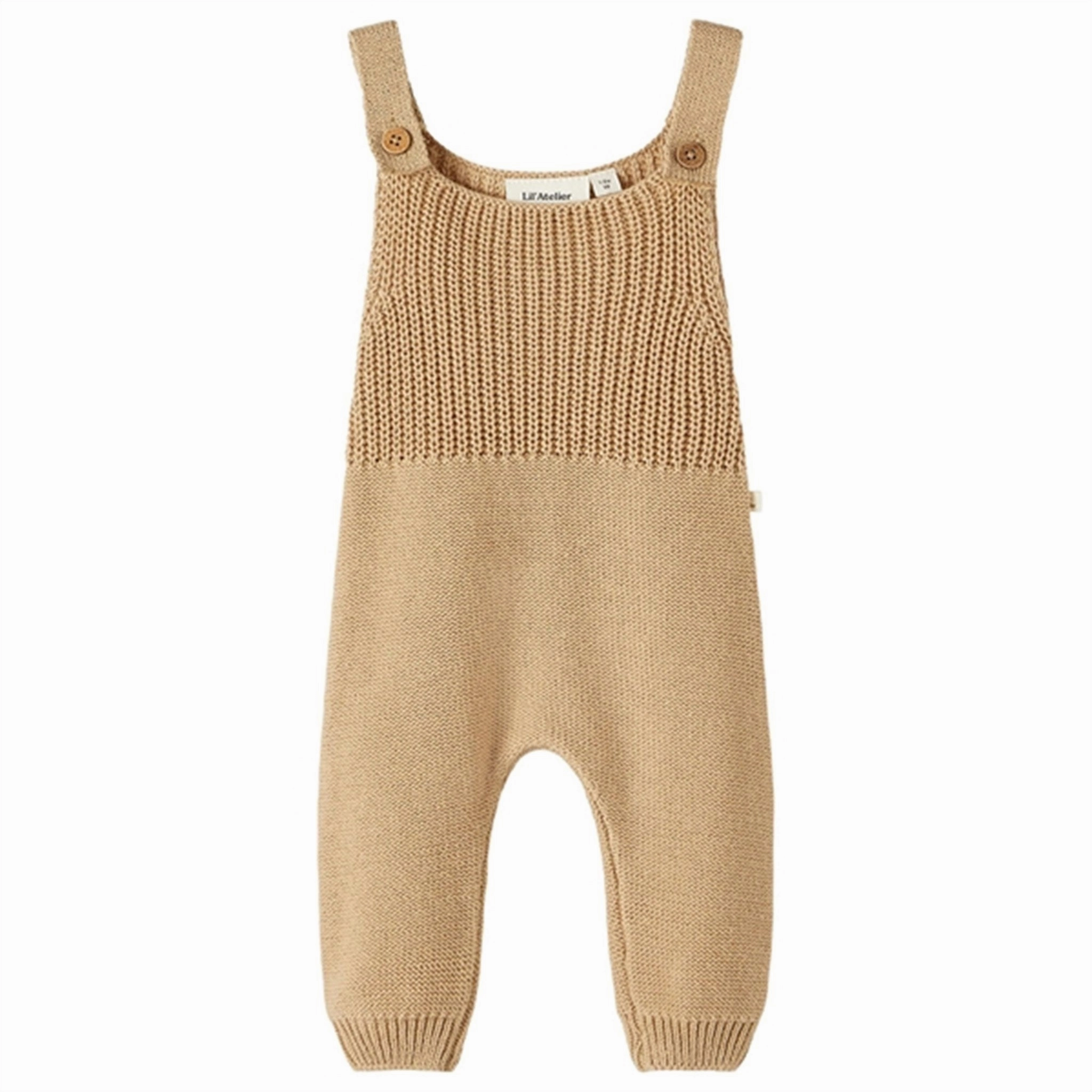 Lil' Atelier Curds & Whey Laguno Loose Knit Overall Tapered Leg Design