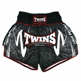 silk blend Twins Special RUSTY  Muay Thai Shorts Black Blue Red Kickboxing MMA