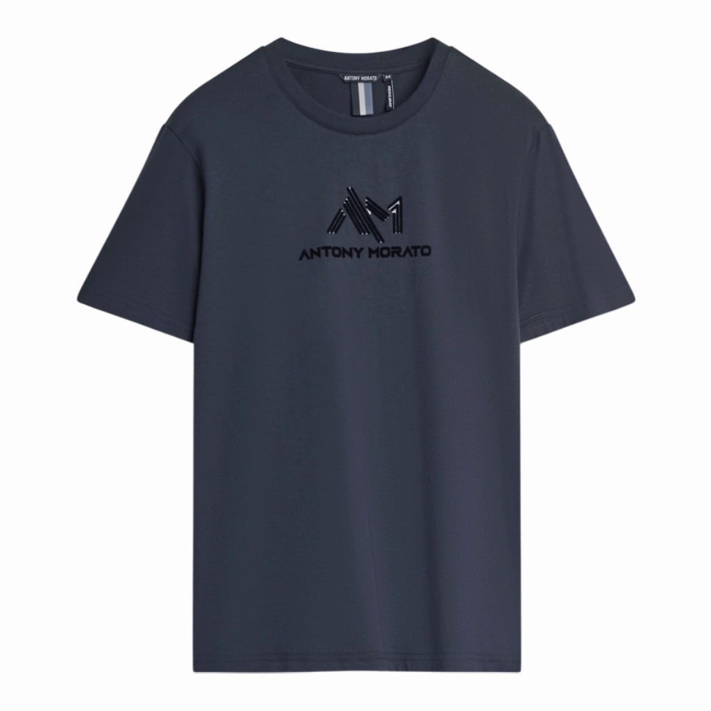 Antony Morato Rubber Flock Print T-Shirt Men Street Casual Stylish Fit