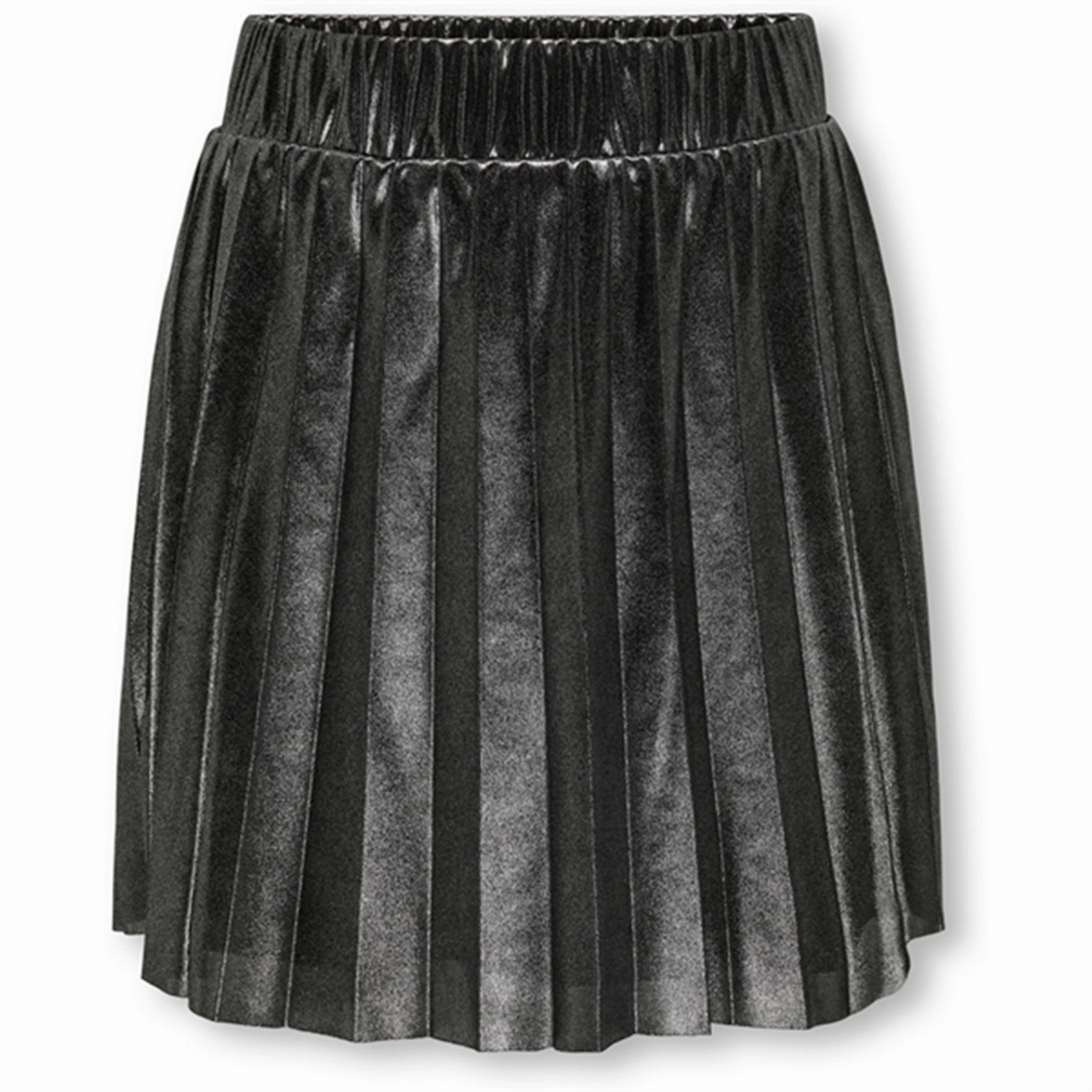 Kids ONLY Black Metallic Hailey Pleated Skirt Leather Look