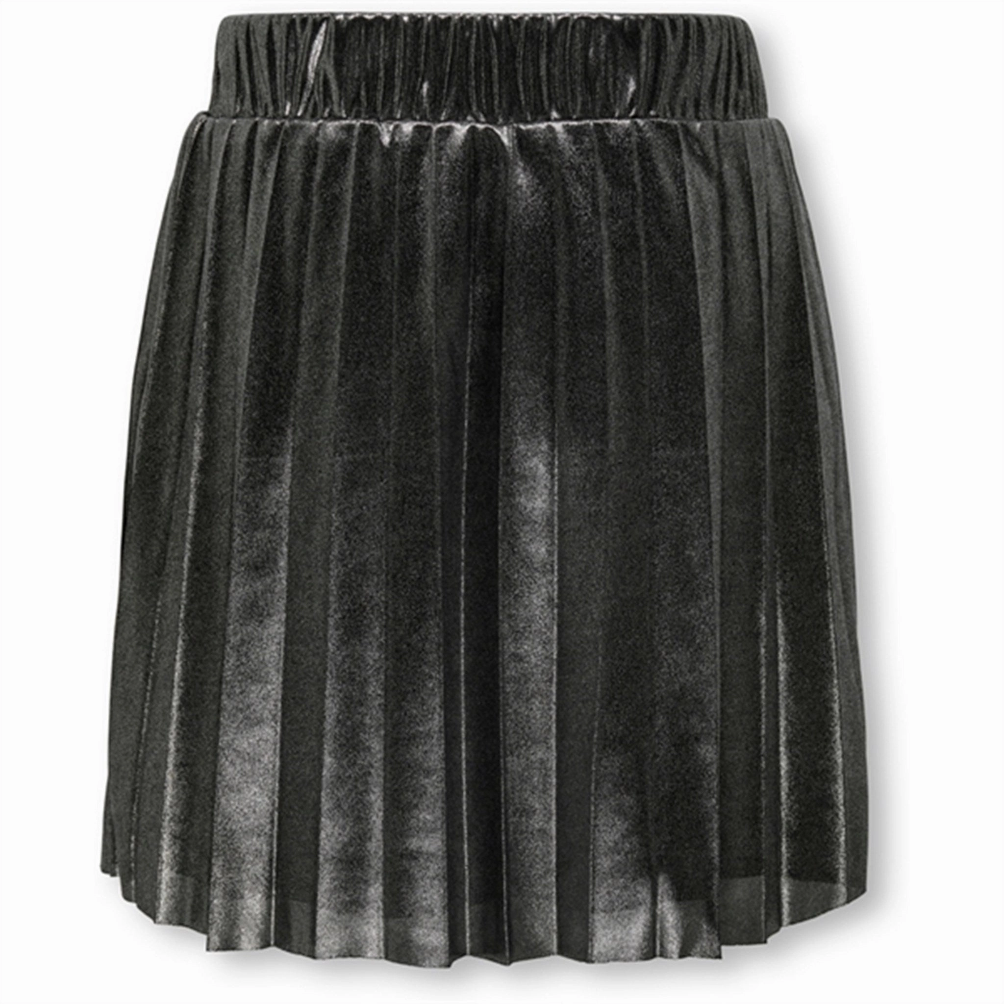 Kids ONLY Black Metallic Hailey Pleated Skirt Recycled Polyester Hand Stitched