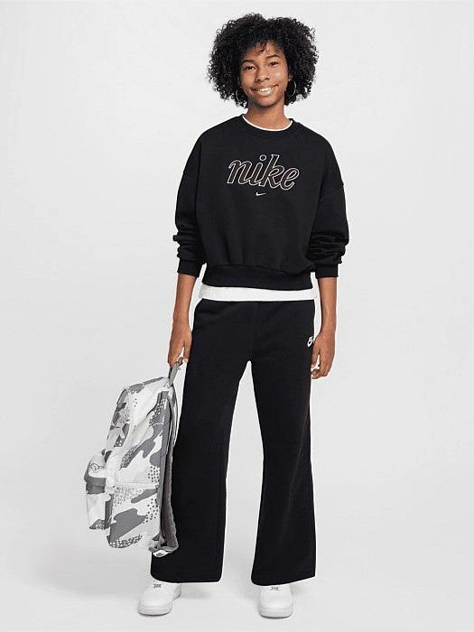 Sportswear Club Fleece Boxy Sweatshirt Shiny Finish