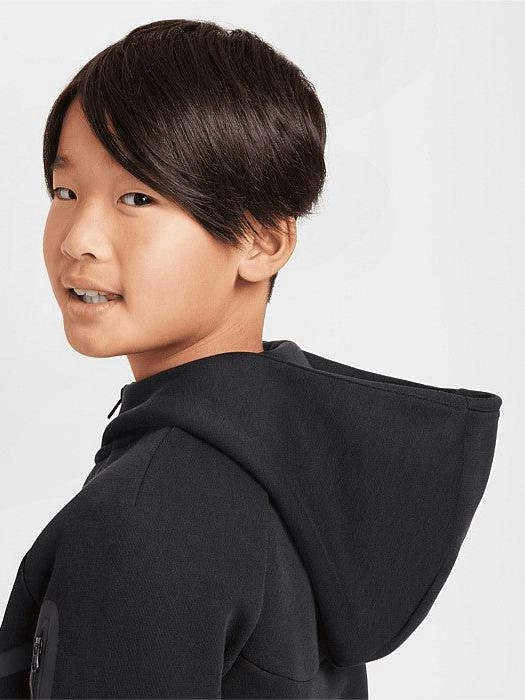 Sportswear Tech Fleece Full-Zip Hoodie Youth Logo Patch