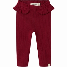 Lil'Atelier Red Dahlia Rachel Nam Slim Leggings Functional Fit