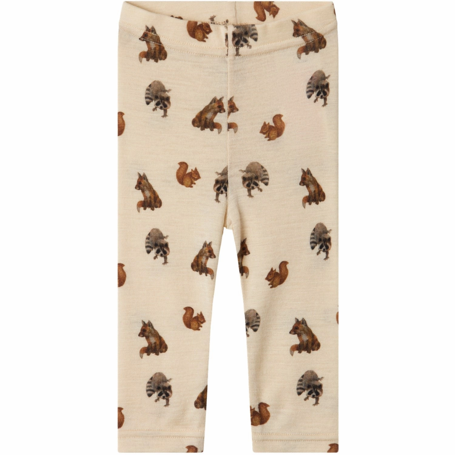 Eco Shopper Flexible Wear Balance Wear Lil'Atelier Sandshell Nimo Slim Wool/Modal Leggings AOP