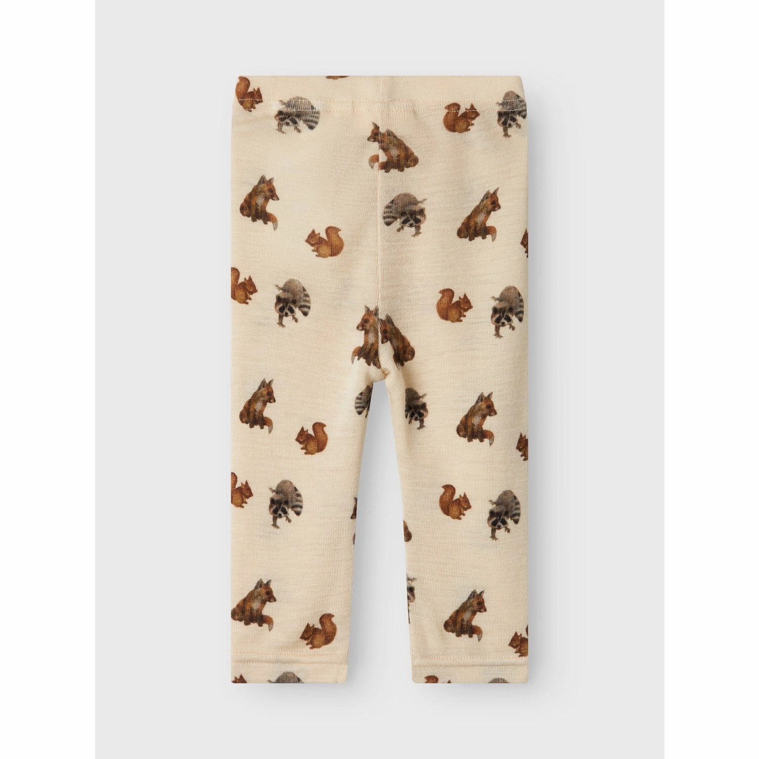 Quick stretch Lil'Atelier Sandshell Nimo Slim Wool/Modal Leggings AOP