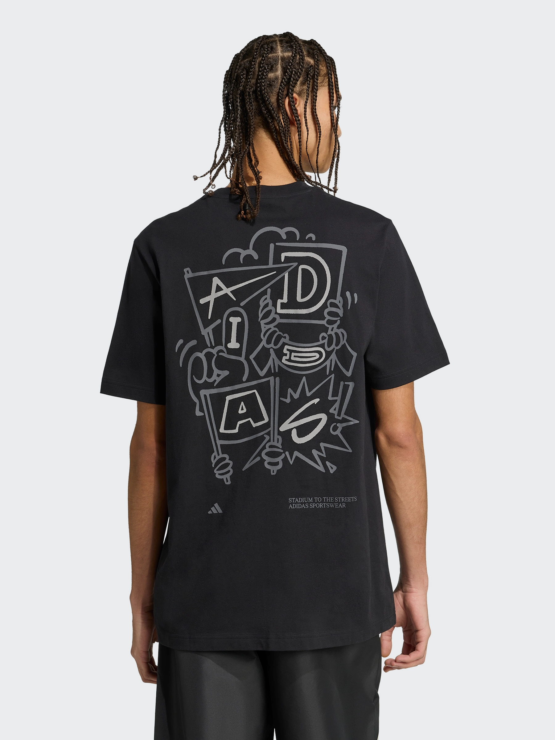 Stadium Crowd Loose Graphic T-Shirt Floral freshness Ultra Soft Blended Textile