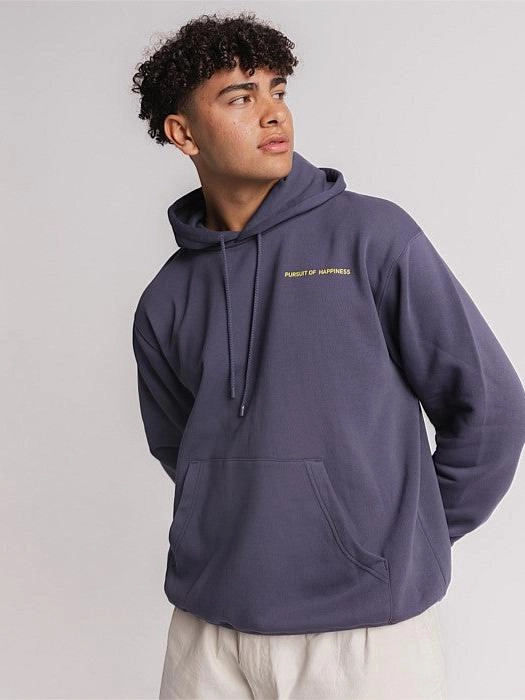 Street Style school setting State of Mind Heavyweight Pullover in Washed Navy