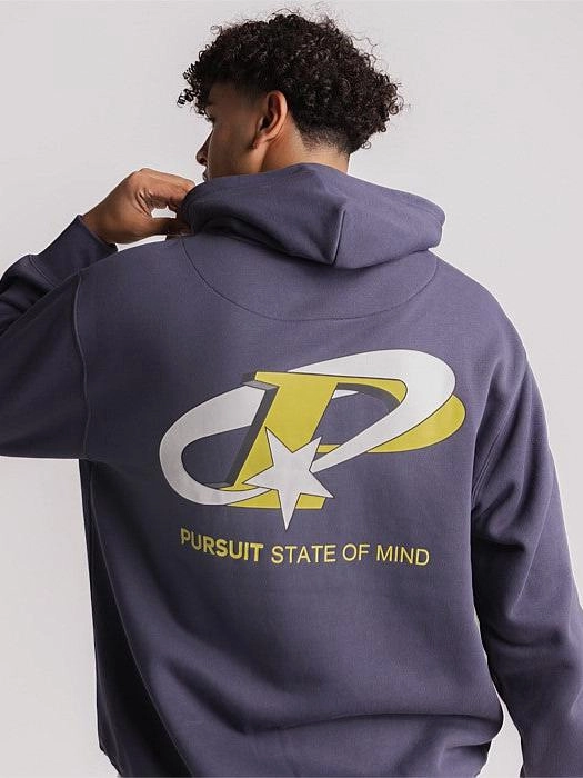Beach club style State of Mind Heavyweight Pullover in Washed Navy