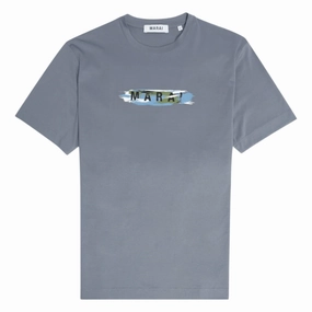 Casual Essentials Trendy Comfort Marai Brush Logo T-Shirt Men