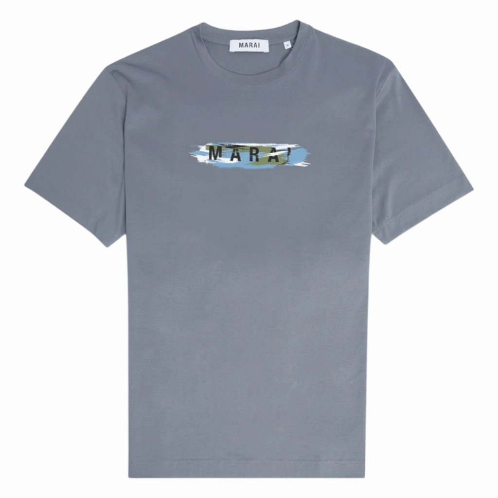 Casual Essentials Trendy Comfort Marai Brush Logo T-Shirt Men