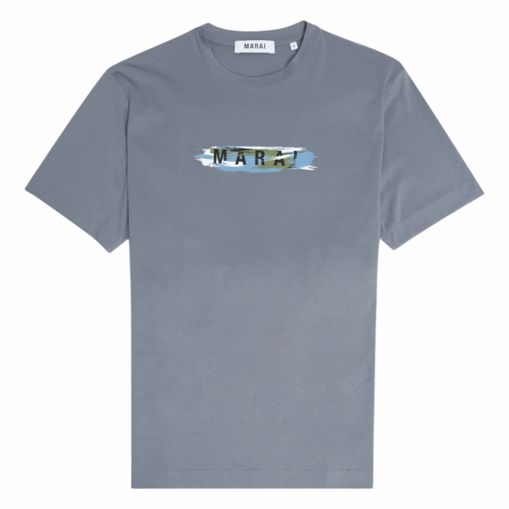 Marai Brush Logo T-Shirt Men Minimalist Comfort Perfect Comfort
