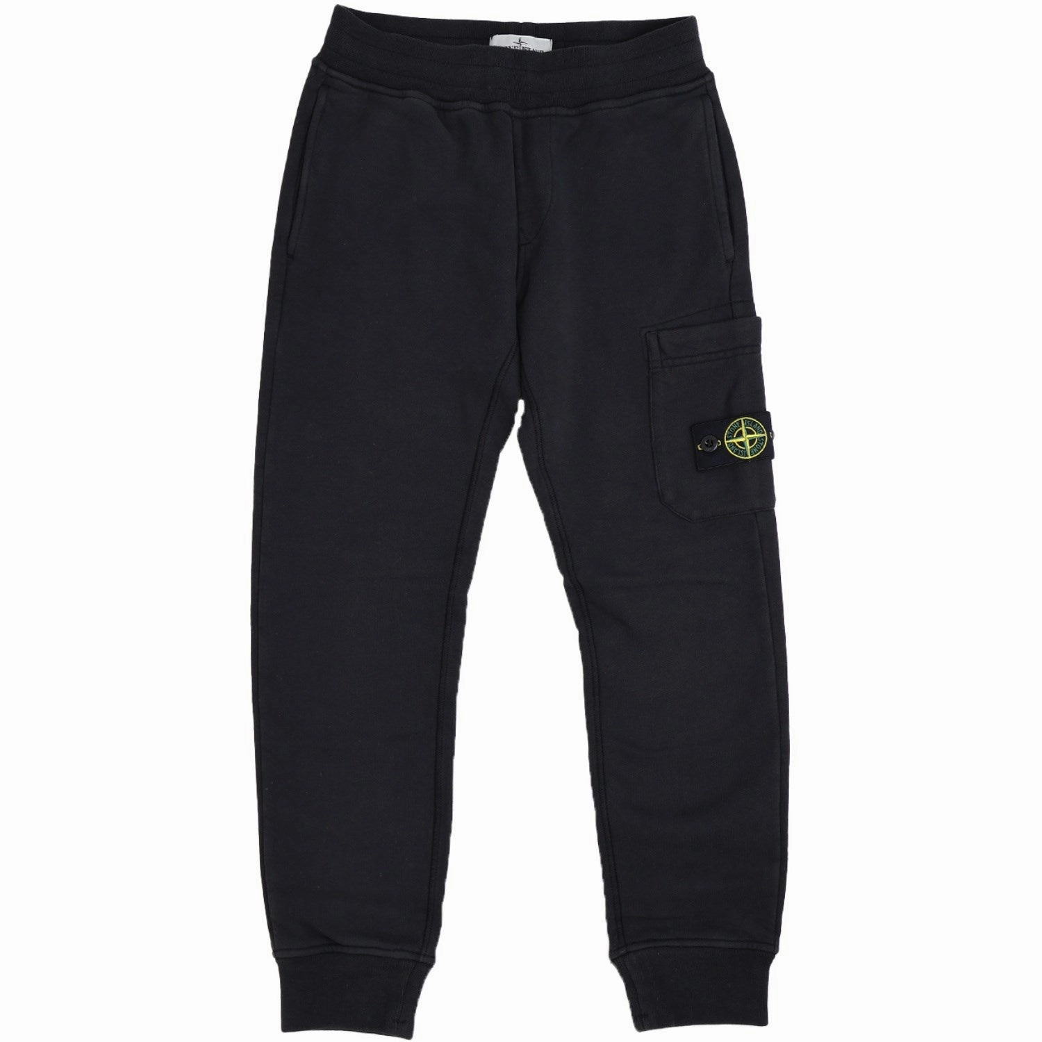 Asymmetric Collar Padding Stone Island Black Fleece Pants