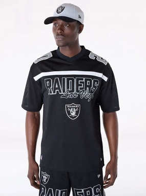 AntiPilling Treatment Las Vegas Raiders NFL Mesh Black T-Shirt