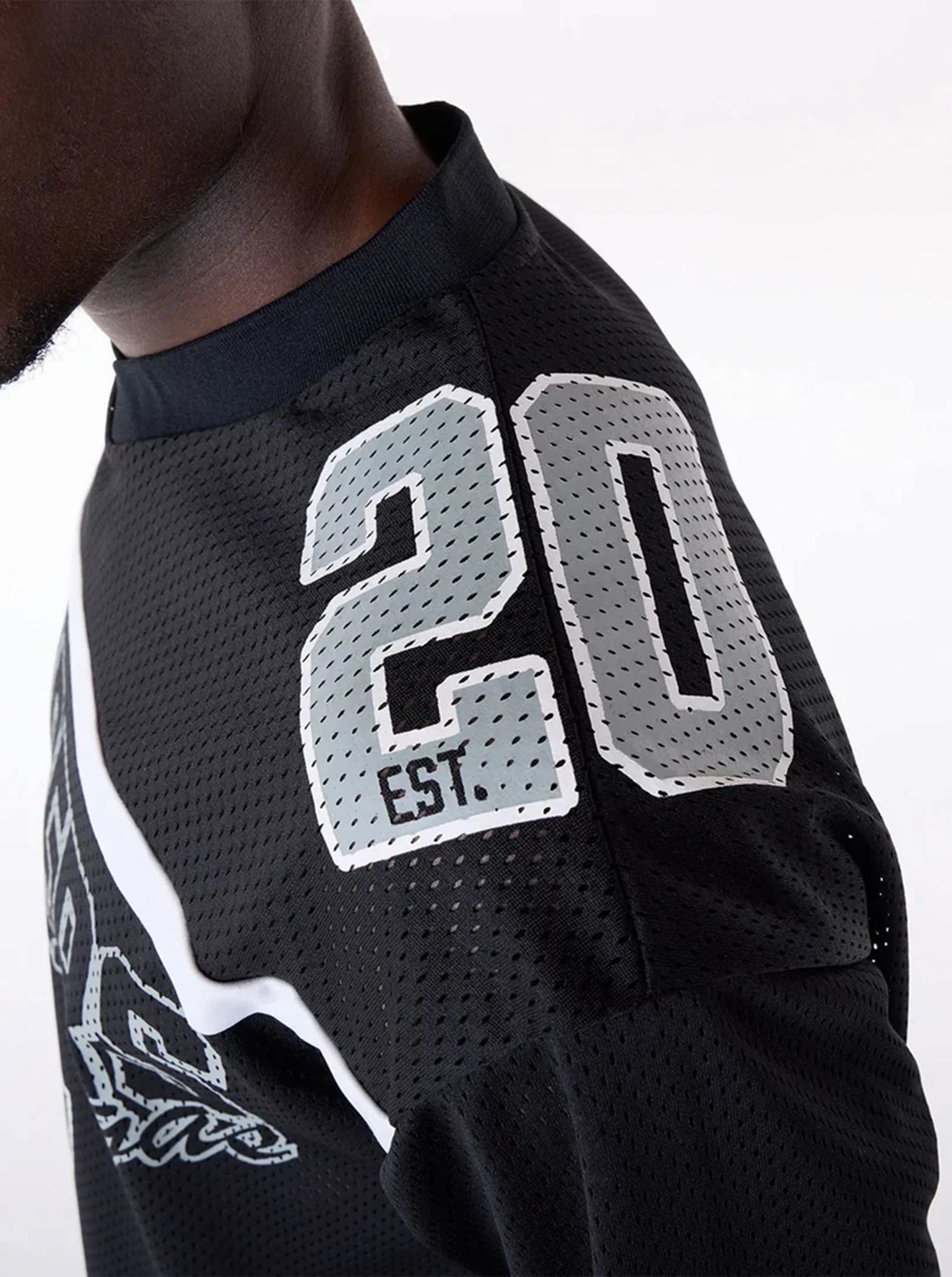 Non Toxic Printing Las Vegas Raiders NFL Mesh Black T-Shirt