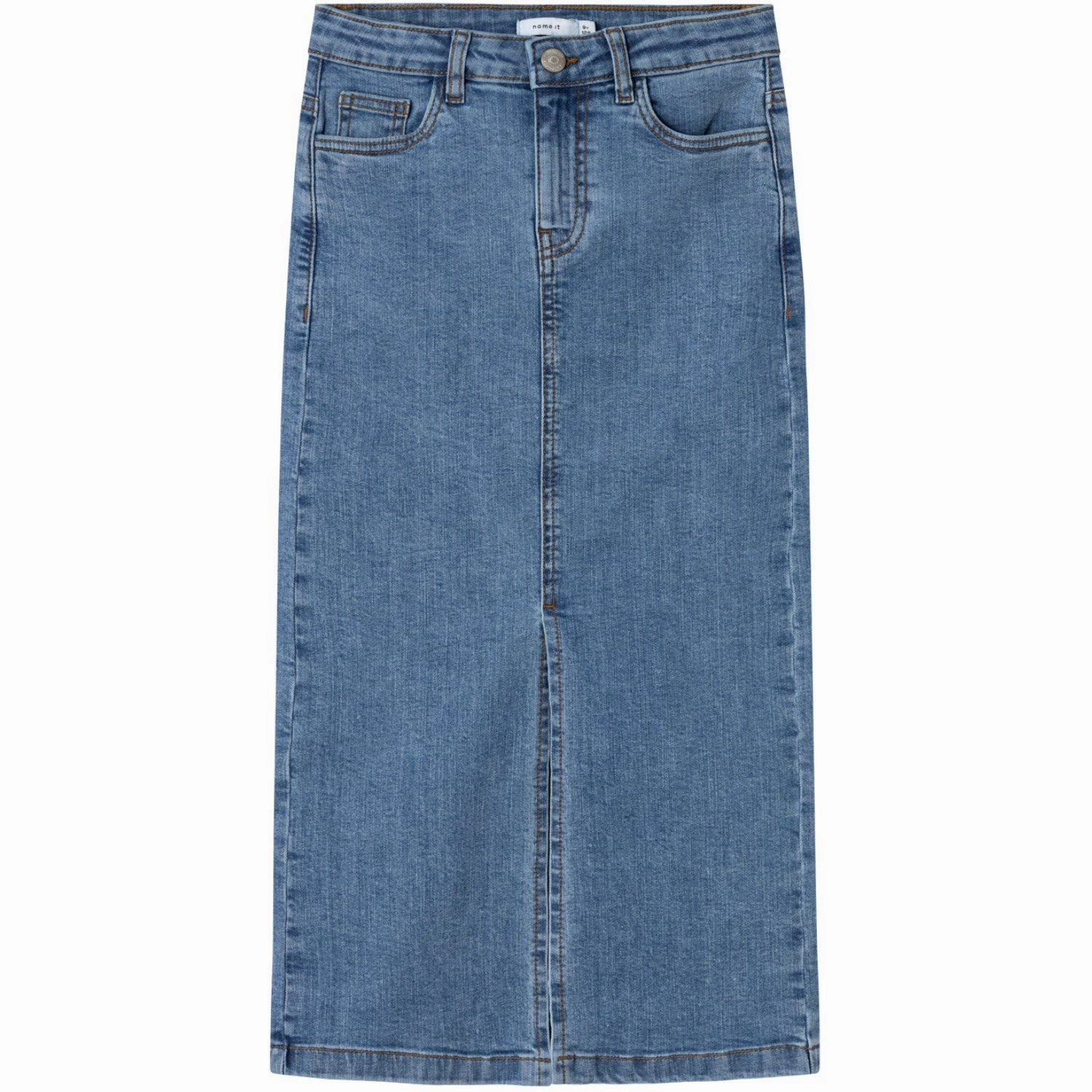 Name It Medium Blue Denim Kylie Maxi Denim Skirt Formal Event Designer Label