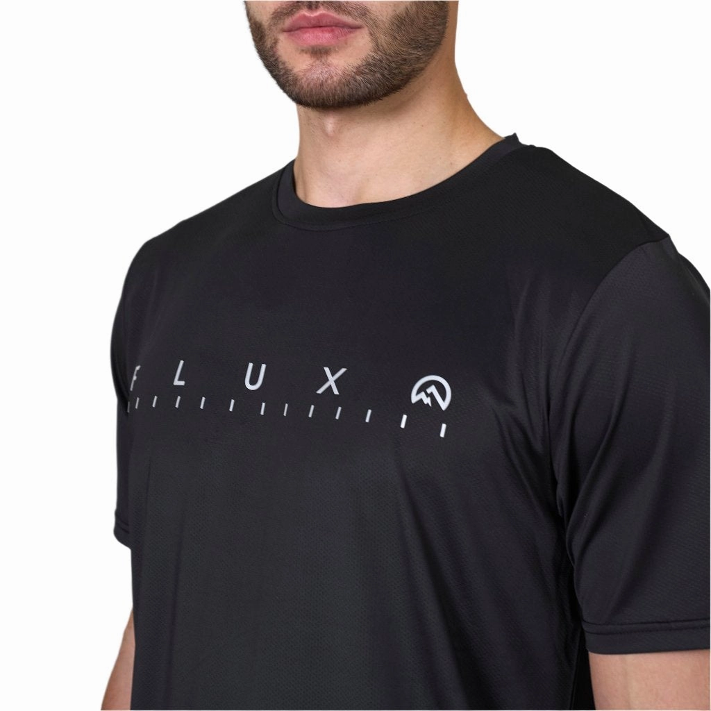DoubleStitched Seams Flux Graphic Logo T-Shirt Men