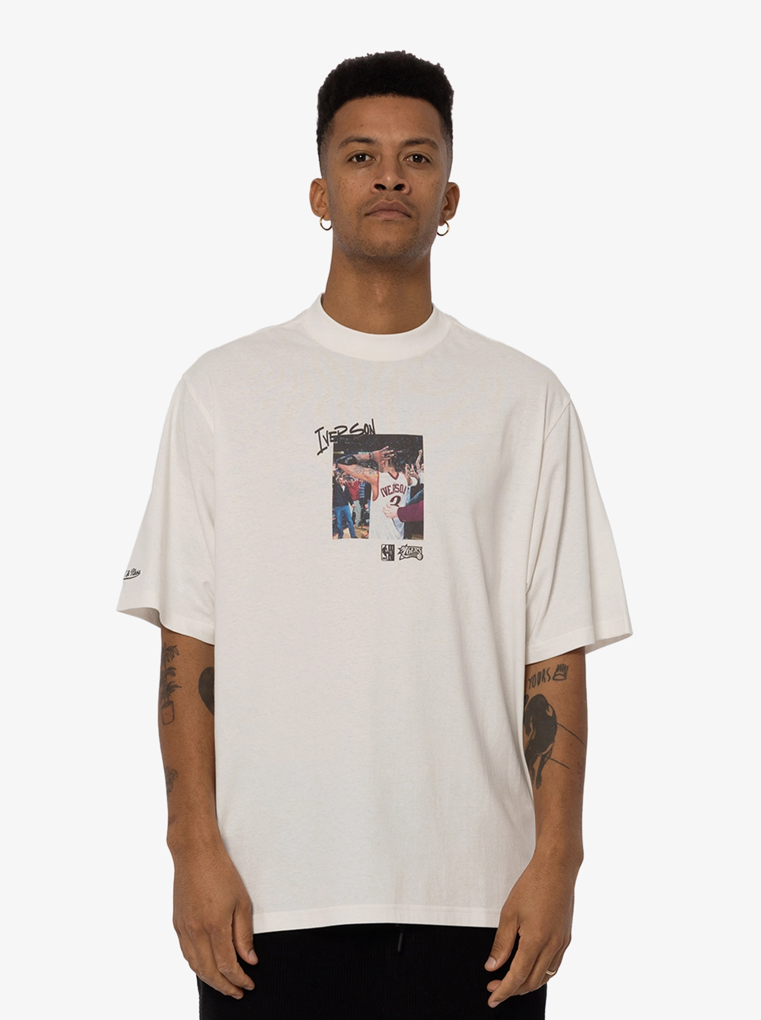 Philadelphia 76ers Allen Iverson Pre & Post Game T-Shirt Quick Dry Fabric Casual Outfit