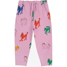 Bobo Choses Pink Wonder Horse All Over Paper Bag JAndging Pants Strap