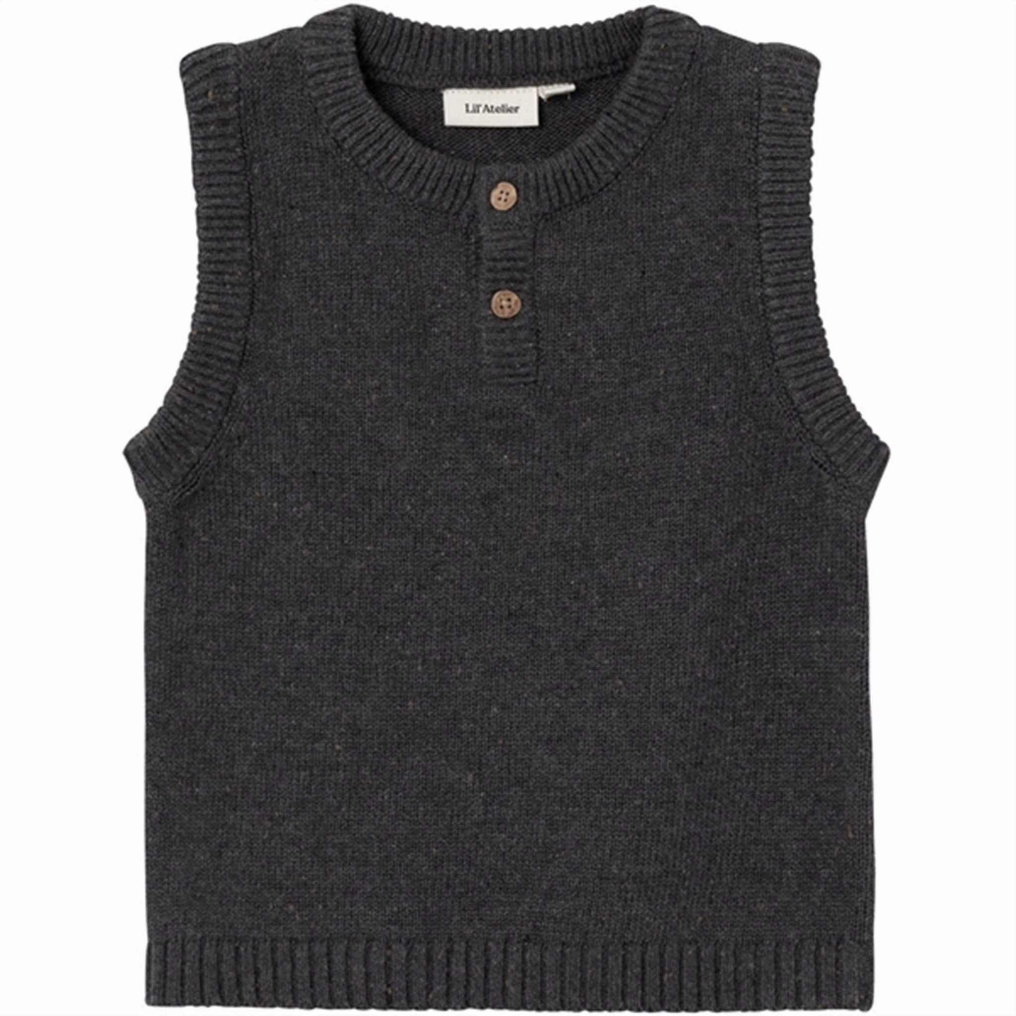 Lil'Atelier Periscope Melange Galto Knit Vest Important dedication