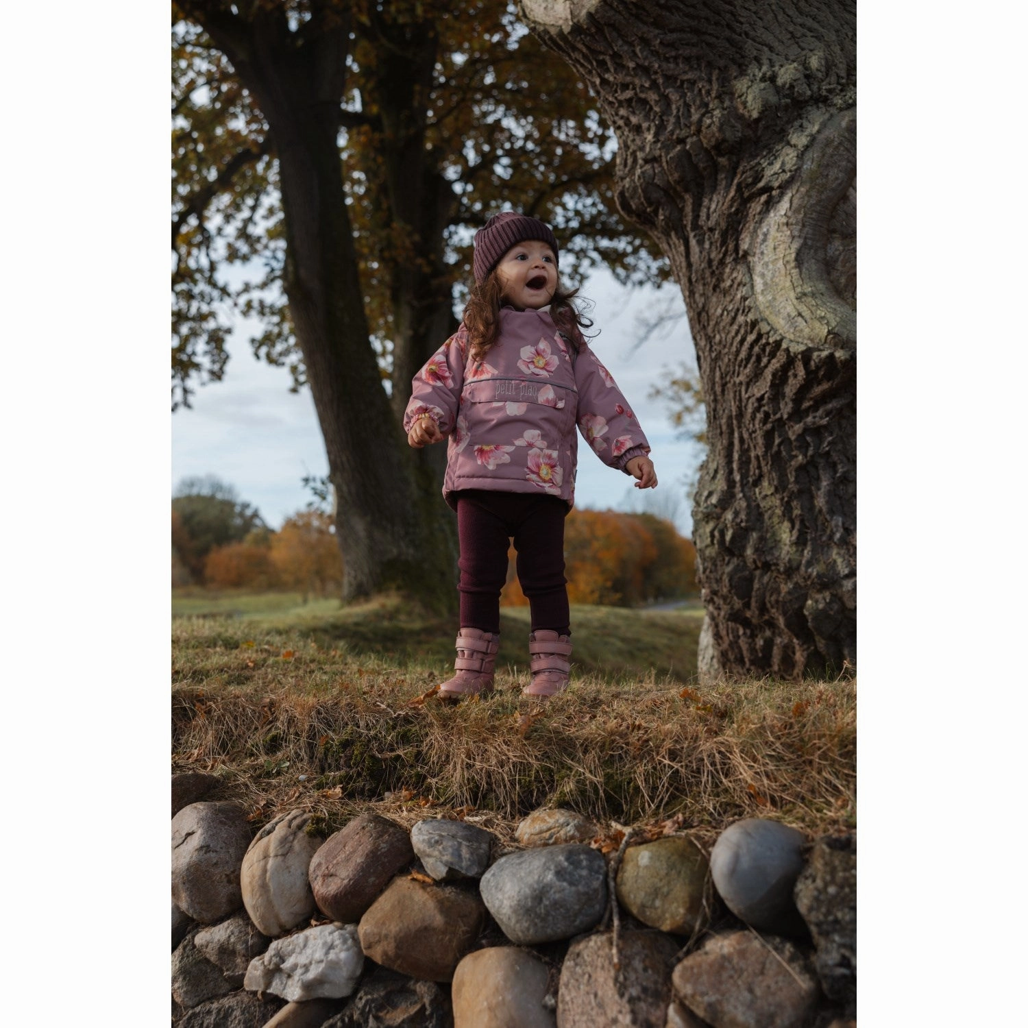 Petit Piao Dark Grape Legging Modal Chilly Wear Extra Soft Evening Walk